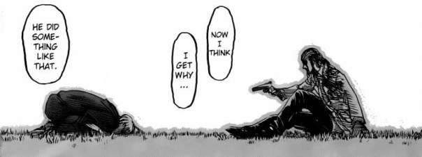 “I wanted power… but… I see… Now I think… I get why [Uri] did something like that. Everyone I saw was the same: alcohol, women, pretending to be god, family, the king, dreams, children, power… They all had something they were drunk on. They were all slaves to something… even he was.”