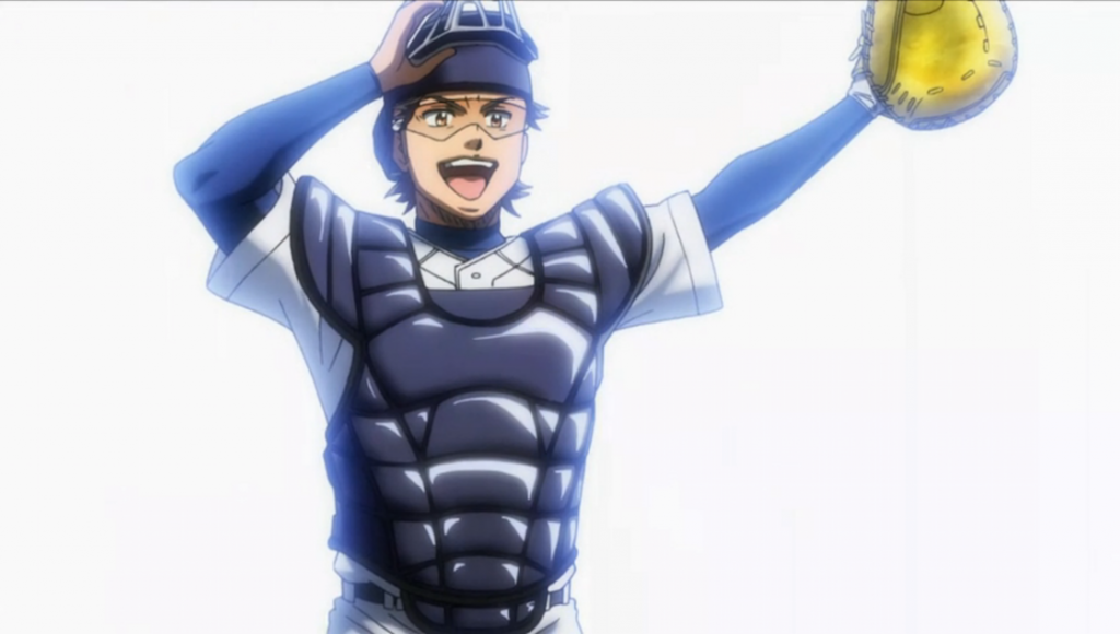 Miyuki gets ready to defend the point he just won during the last half of the ninth inning. He's persevered through pain, leading his team forward, and he wouldn't give up this experience for anything.